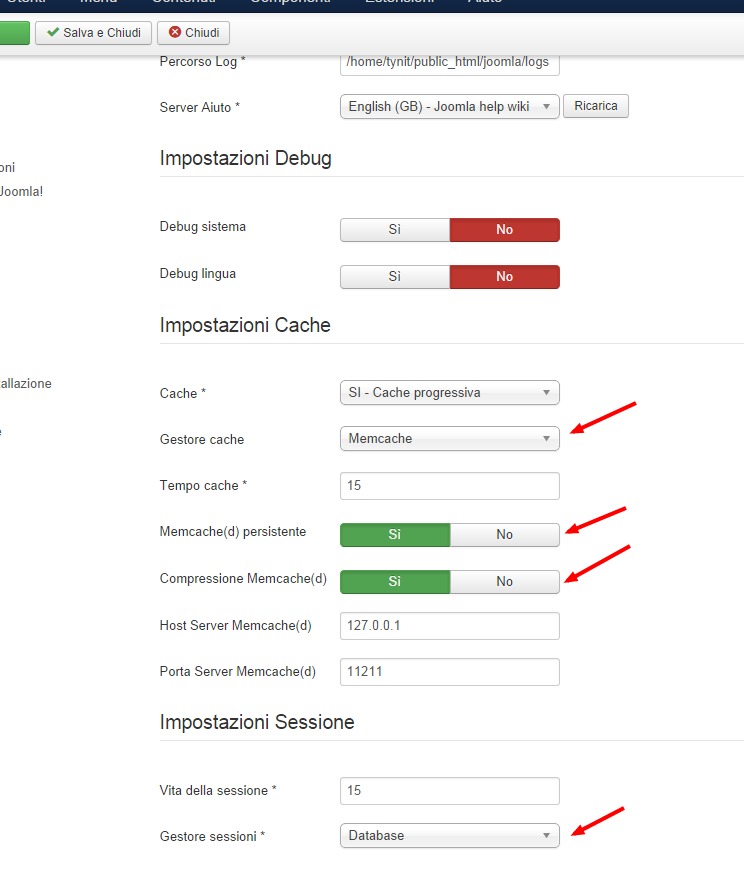 joomla-memcached